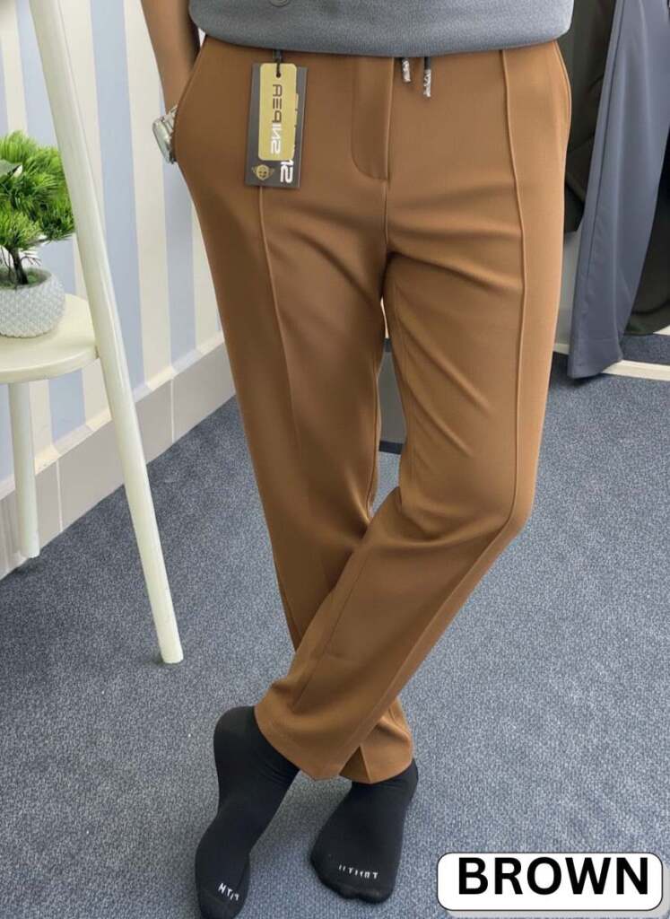 Step Low Cut Baggy Joggers - Brown