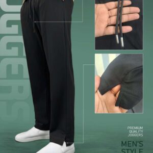 Solid Low Cut Baggy Joggers - Black