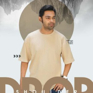 Drop Sholder T-shirt Brown