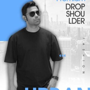 Drop Sholder T-shirt Black