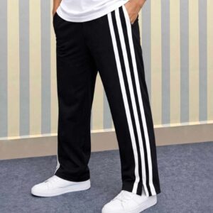 Three Strep Low Cut Baggy  - Black & White